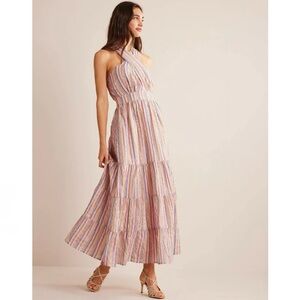 NWT! - Boden Metallic Crossover Stripe Maxi Dress Sz 8P